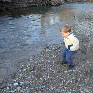 Throwing rocks is always fun!